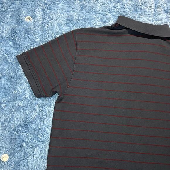 VINTAGE L.L Bean Striped Double Polo Shirt Size XL Mens Regular Blue Red Retro - Picture 5 of 8